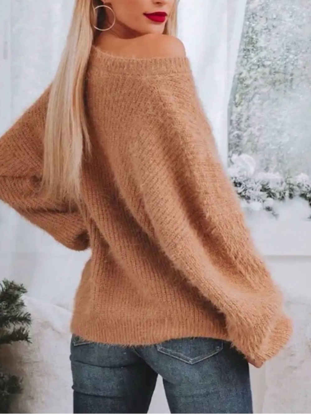 VICI Belfair Fuzzy Knit Sweater Light Mocha